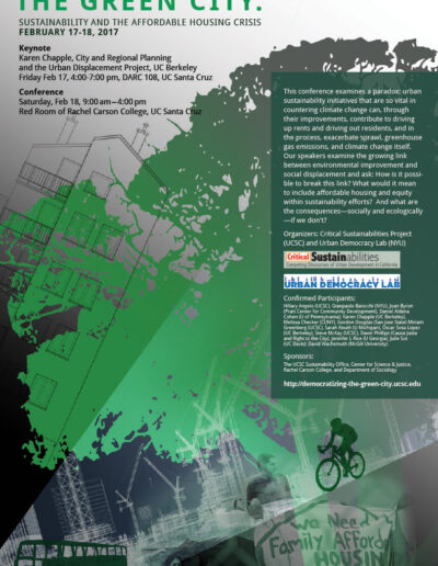 Democratizing the Green City poster