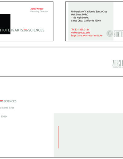 IAS business card and envelope design